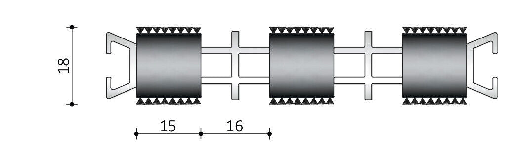 Hamat - Profi Duo - Single - 18 mm - 014 Grijs