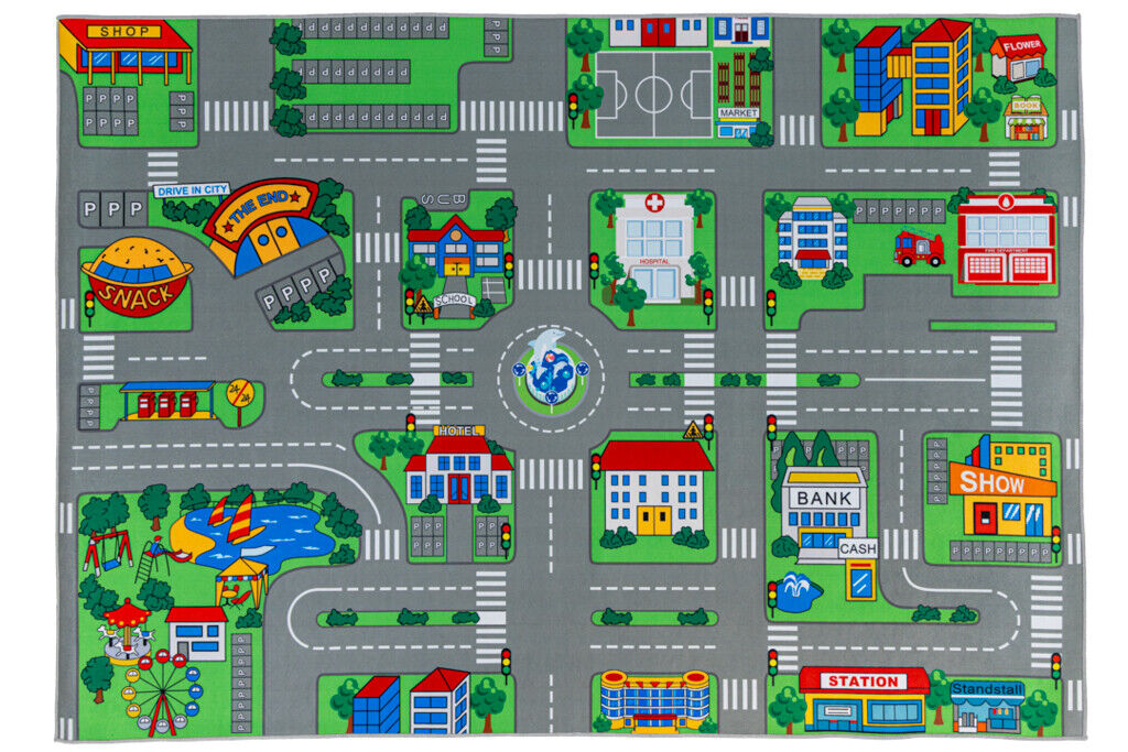 Hamat - Play Carpet - 001 City - 133x190 cm