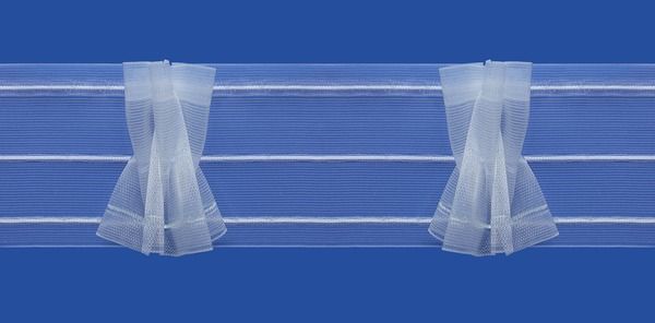 Gerster 6169 Schmuck-Faltenband 80mm trans - 80 mm bandbreedte