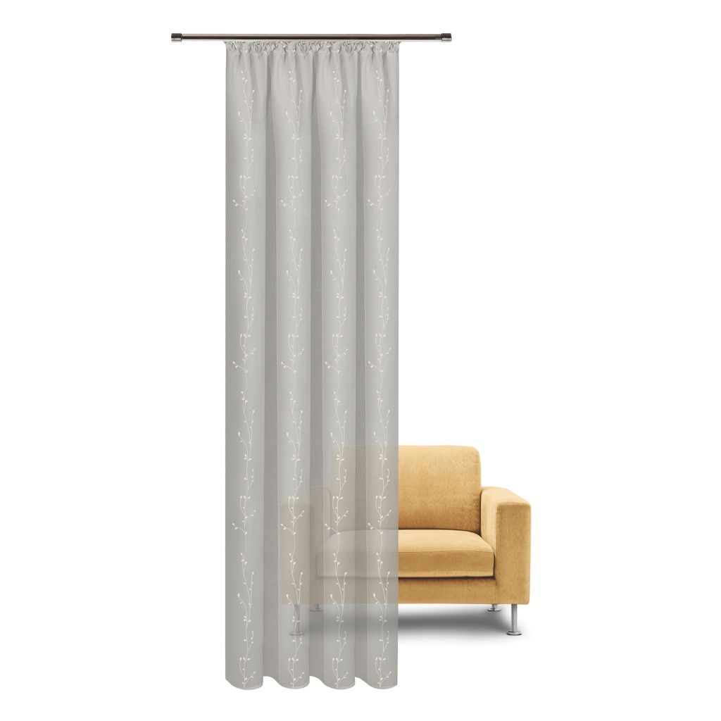 Gerster 40741 0840 lichtgrijs - 245 x 140 cm (hoogte x breedte)