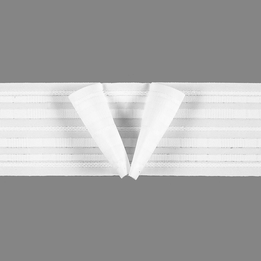 Gerster 6718 V-Faltenband 80mm, 200%, weiß - 80 mm bandbreedte