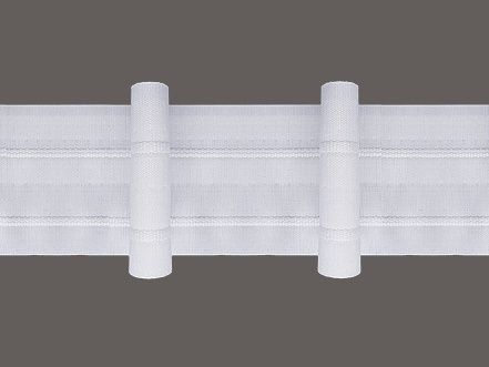 Gerster 6089 Faltenband 90mm, 200%, weiß weiß wit - 90 mm bandbreedte