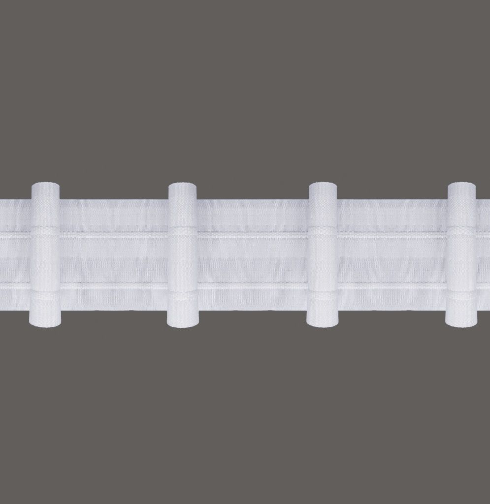 Gerster 6089 Faltenband 90mm, 200%, weiß weiß wit - 90 mm bandbreedte