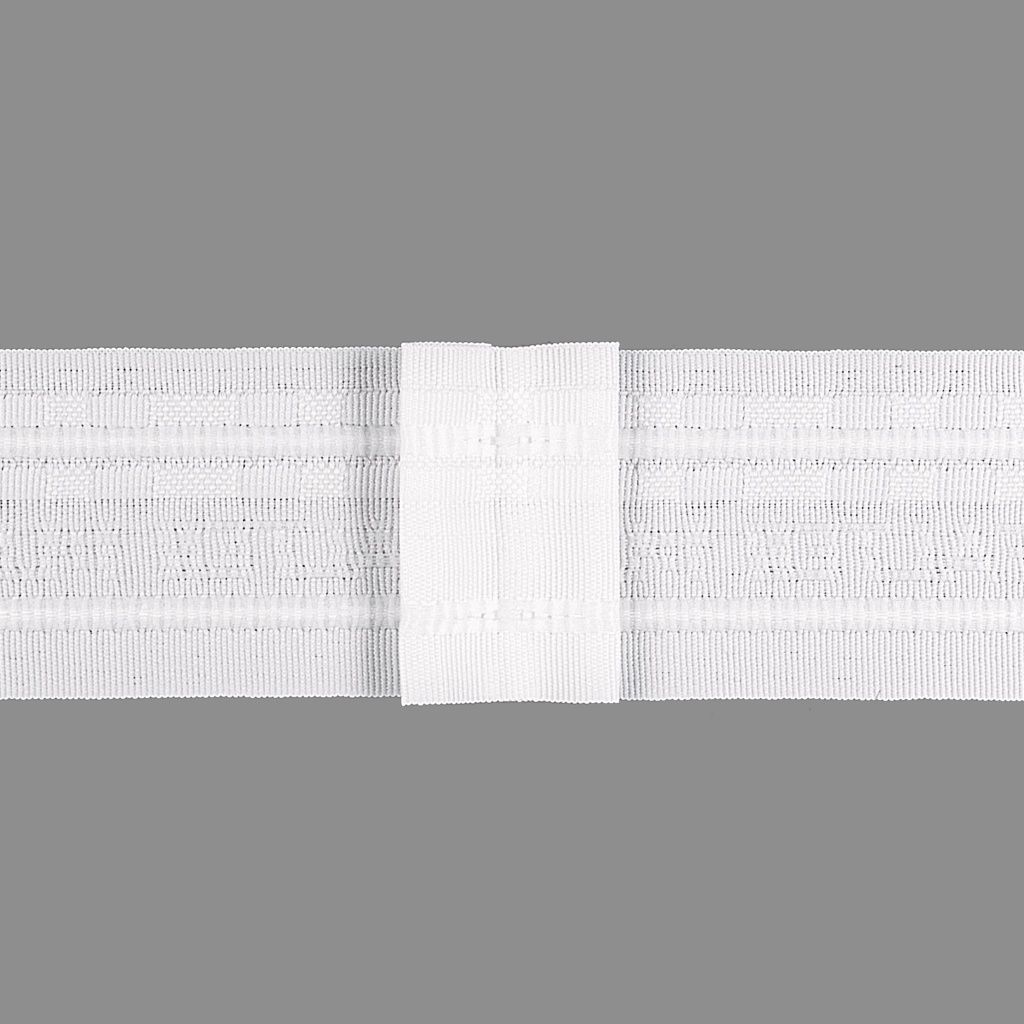 Gerster 6205 Faltenband 50mm, 150%, weiß weiß wit - 50 mm bandbreedte