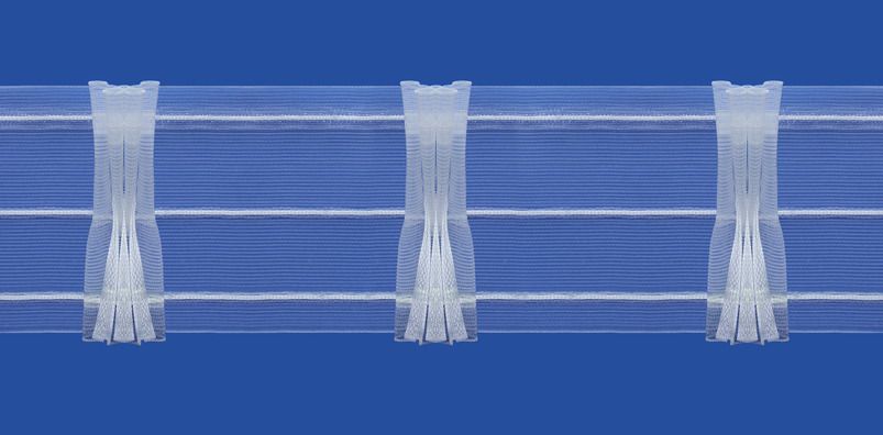 Gerster 6170 Schmuck-Faltenband 80mm trans - 80 mm bandbreedte