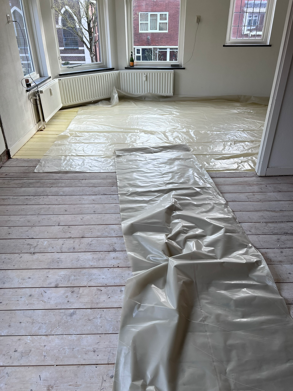 Ondergrond bij de erker voor de nieuwe vloer in Helpman