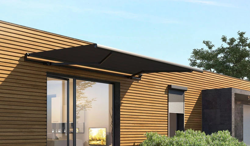 Sunshade Experts Monobloc: origineel leveranciersbeeld met illustratieve kleuren.