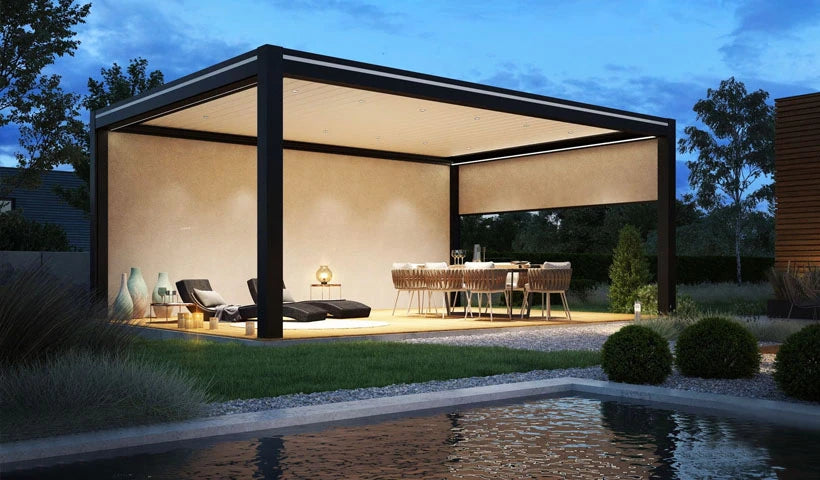 Sunshade Experts RS Smart XL: origineel leveranciersbeeld met illustratieve kleuren.