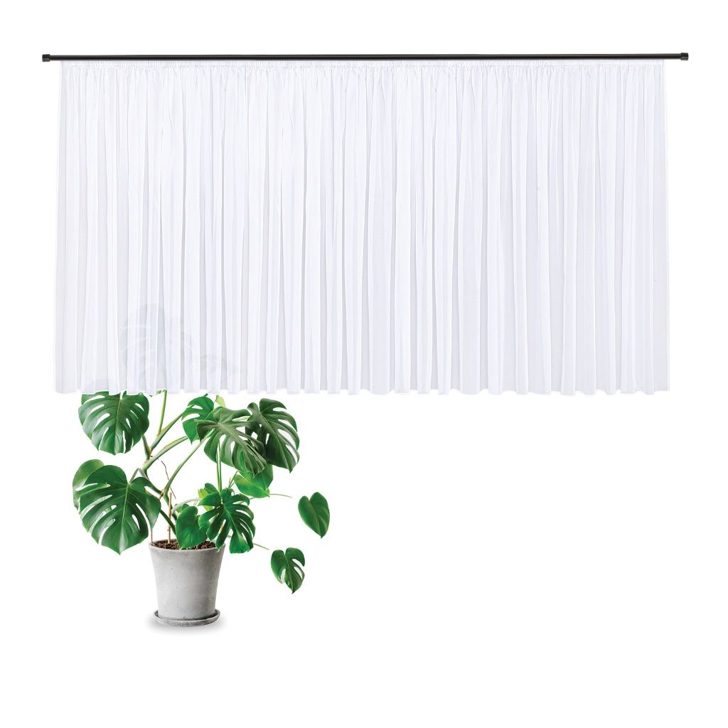 Gerster 40940 0001 wit - 150 x 600 cm (hoogte x breedte)