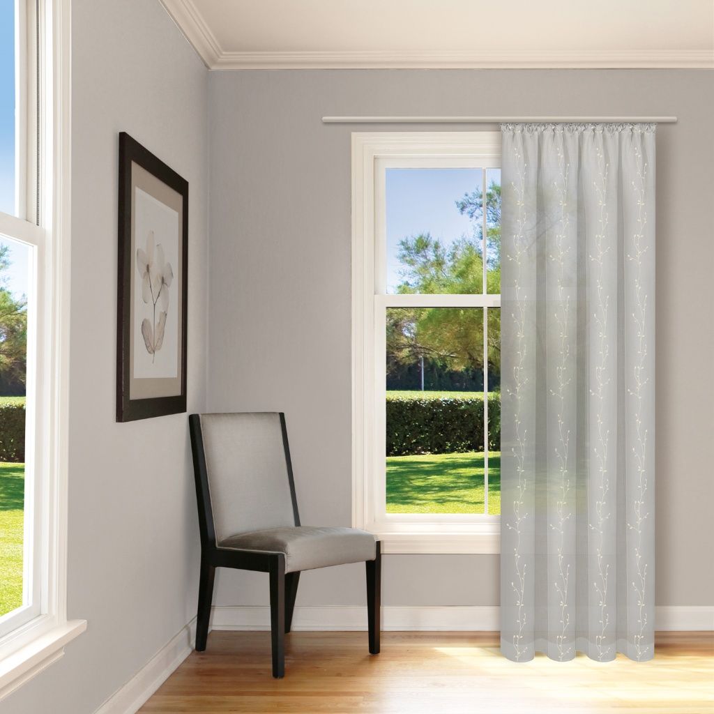 Gerster 40741 0840 lichtgrijs - 245 x 140 cm (hoogte x breedte)