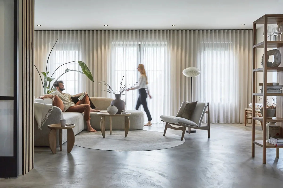 Linnenlook gordijnen uit een sfeerinterieur van A House of Happiness